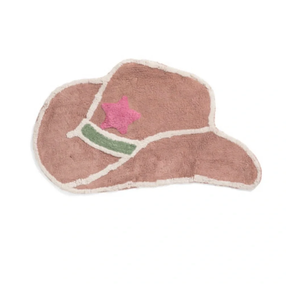 Cowgirl hat bath mat